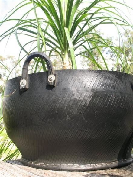 Recycled tire pots