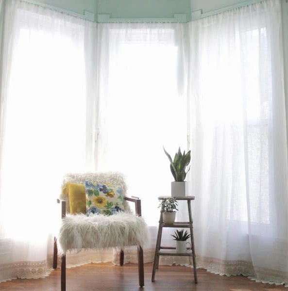 curtains with lace