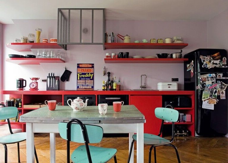 Colors in vintage kitchens