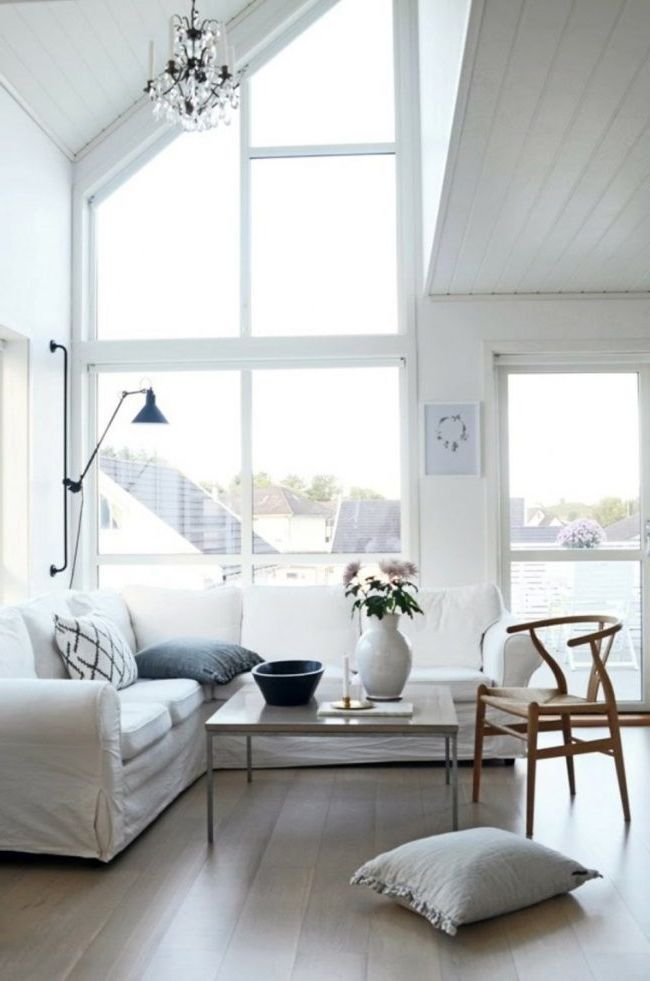 White rooms combined with gray or black