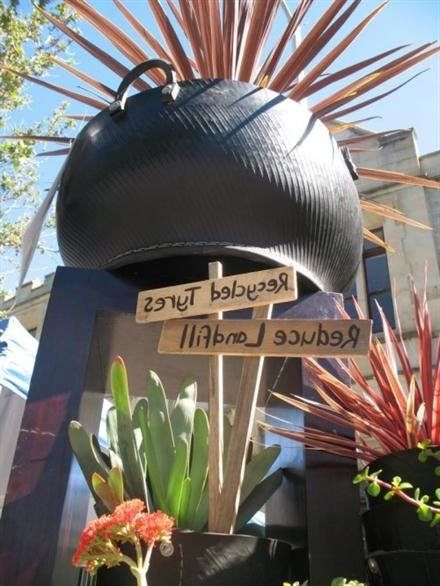 Recycled tire pots