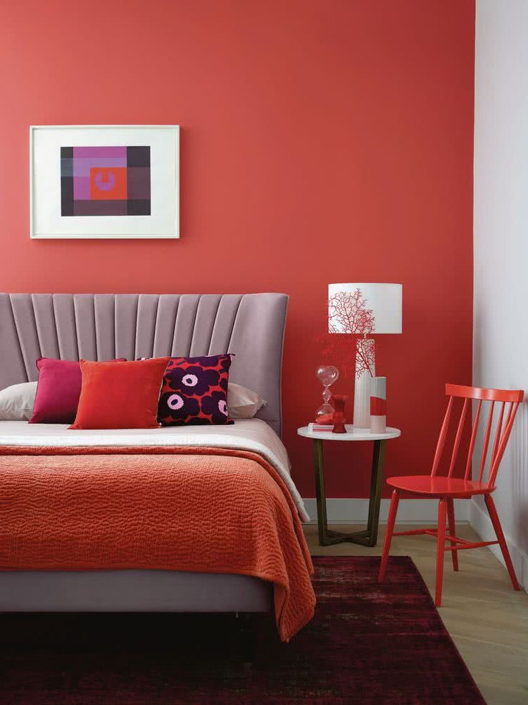 red and gray rooms