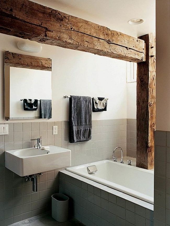 rustic modern bathrooms