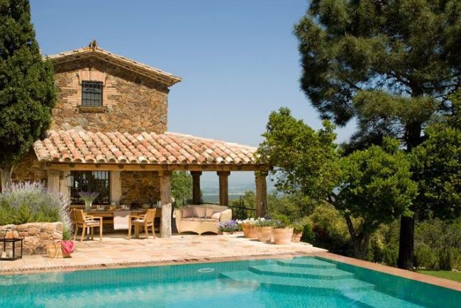 Patios and gardens of Mediterranean houses