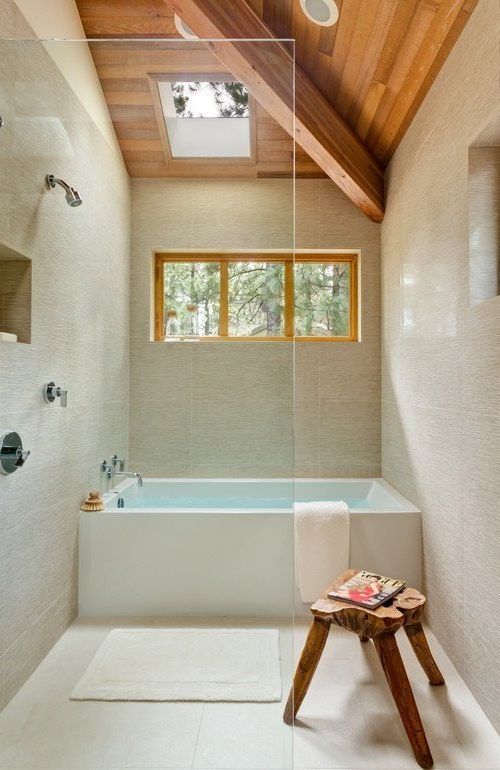bathtub and shower together