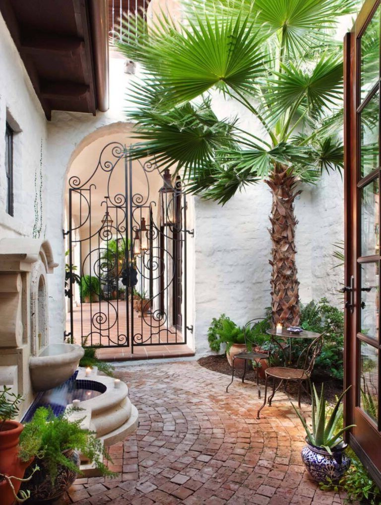 Patios and gardens of Mediterranean houses