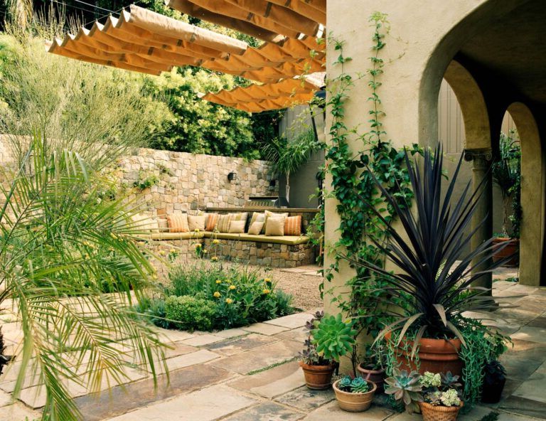 Patios and gardens of Mediterranean houses