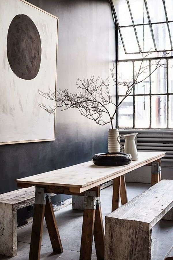 industrial minimalist dining rooms