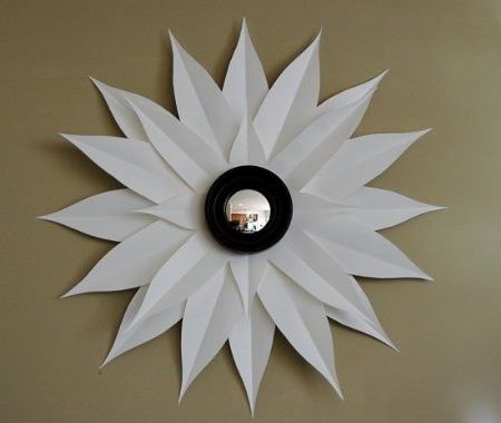 Decoration of mirrors with paper