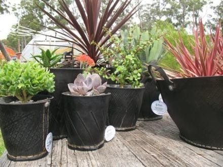 Recycled tire pots