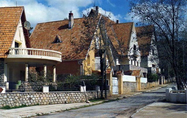 Facades of French houses