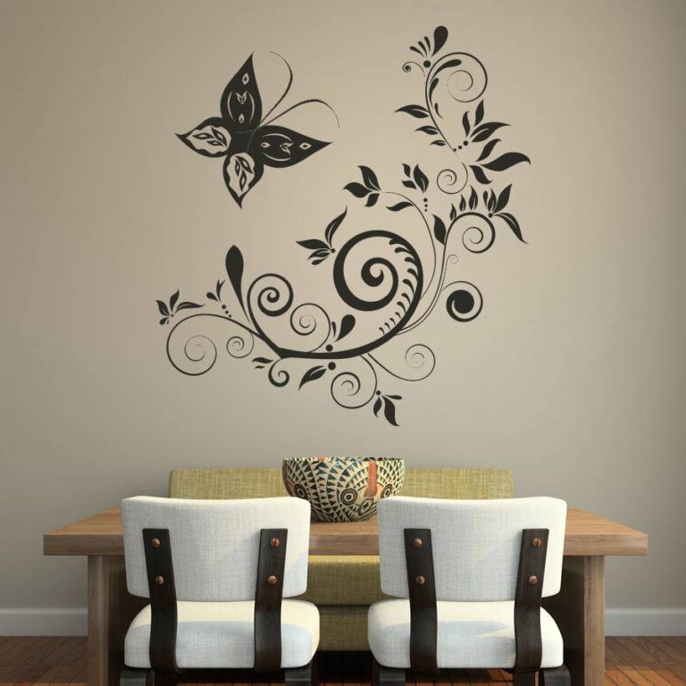 Wall decoration with vinyl