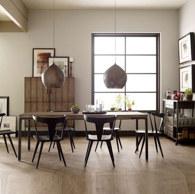 industrial minimalist dining rooms