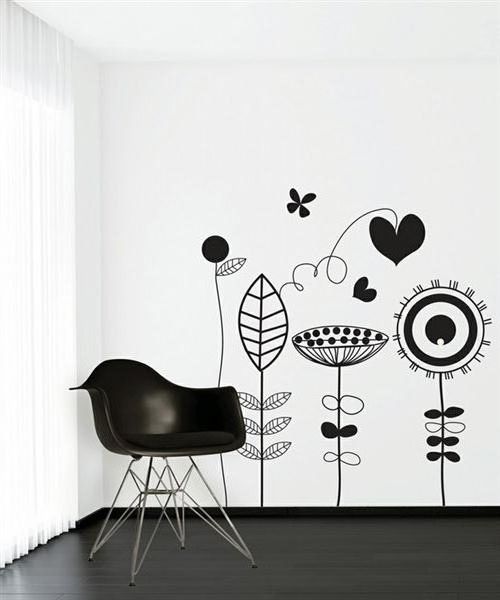 Wall decoration with vinyl