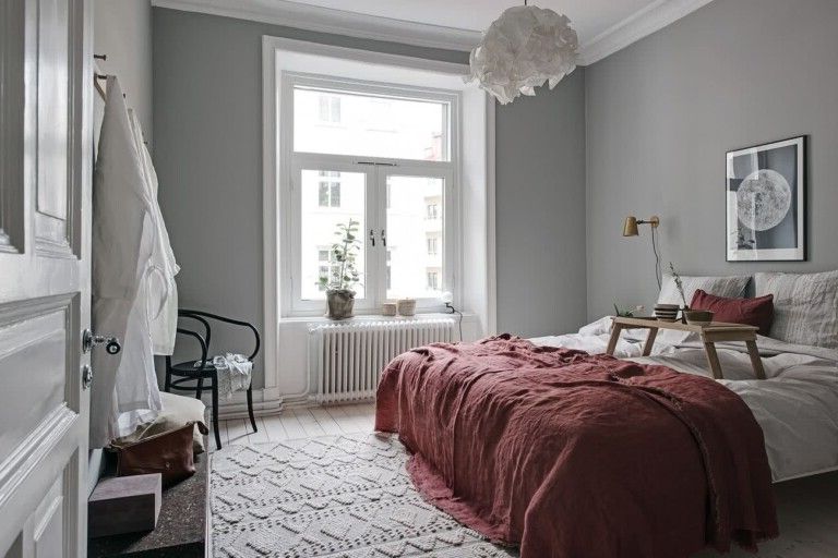 red and gray rooms