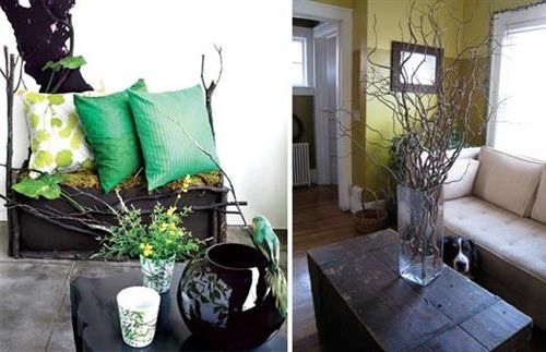 Recycled crafts with branches