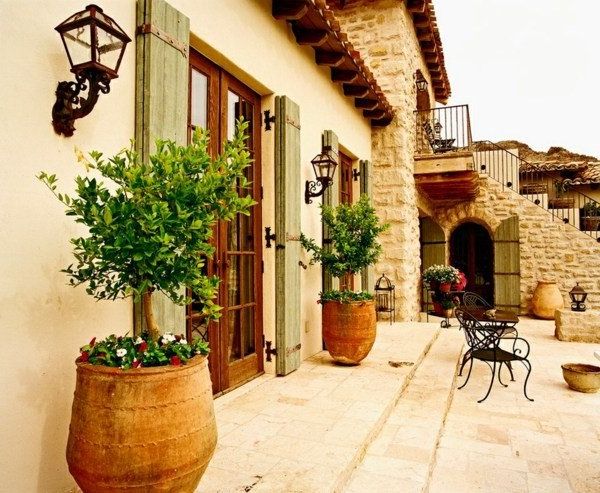 Patios and gardens of Mediterranean houses