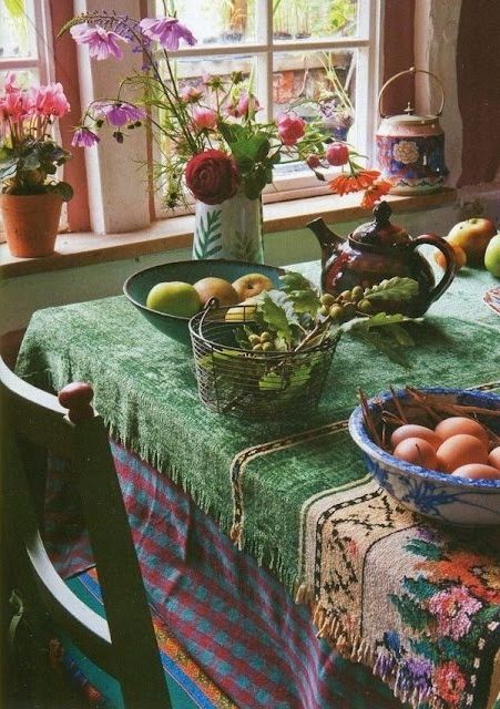 Ornaments in vintage kitchens