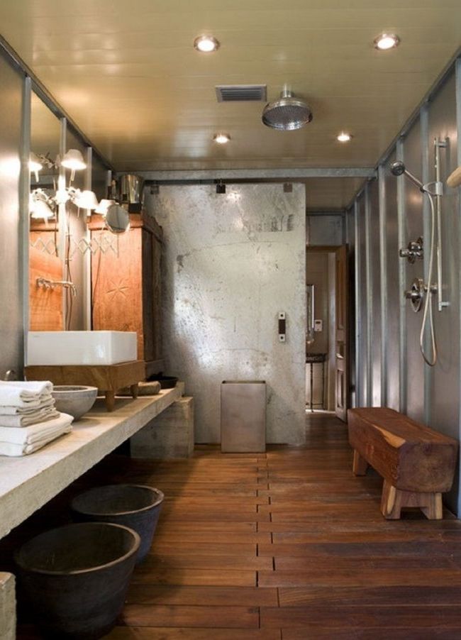 rustic modern bathrooms