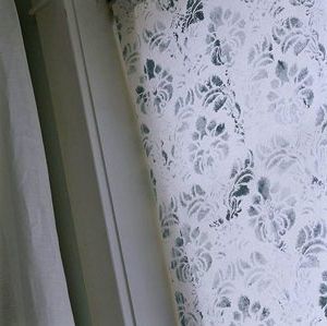 stencil painted fabrics