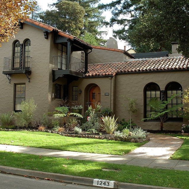 Facades of Mediterranean houses