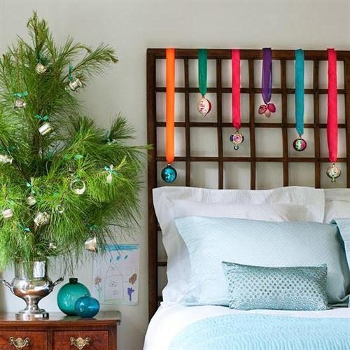 Christmas arrangements in bedrooms