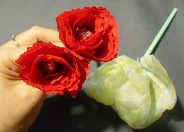 crepe paper roses