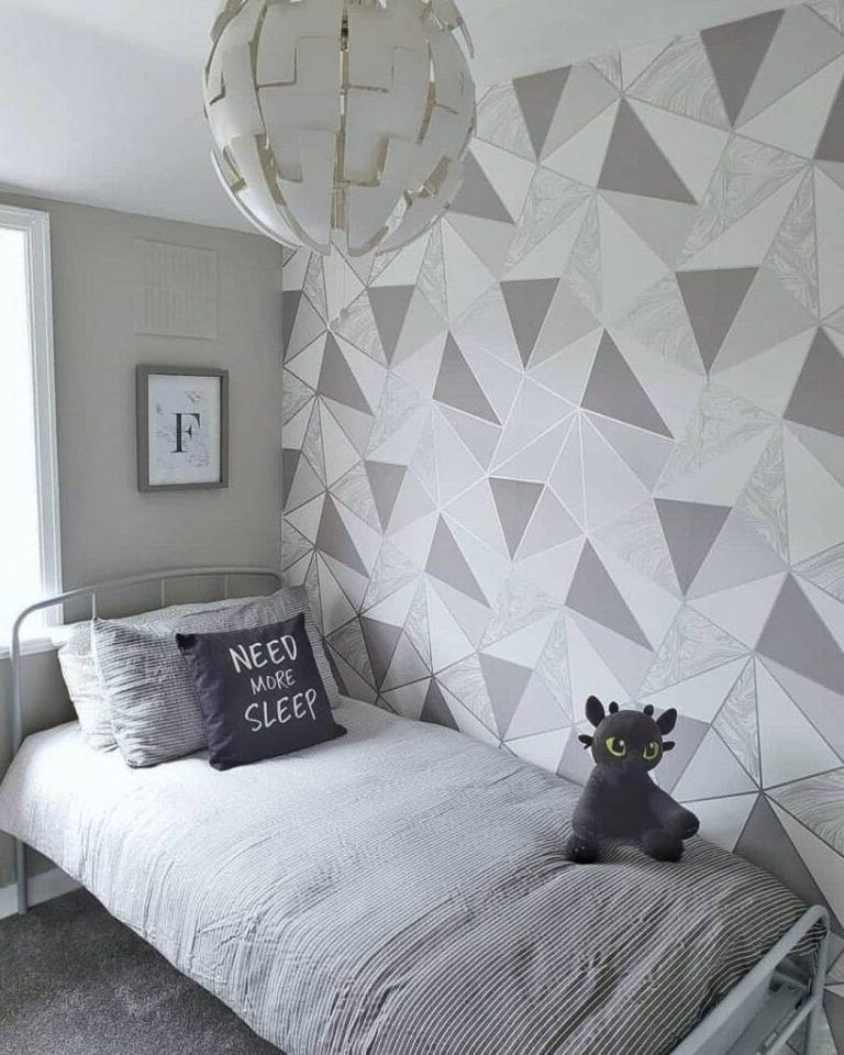 Decorate walls with wallpaper or wallpaper