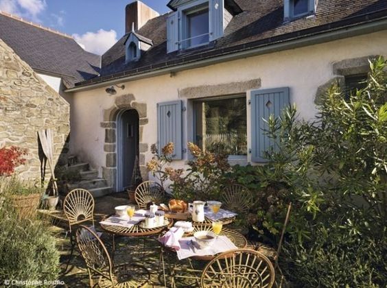 Facades of French houses