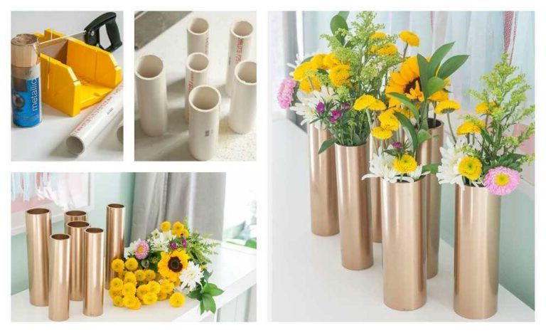 Vases made with pipes