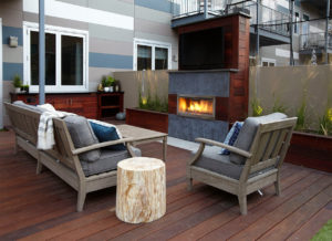 12_5  Wooden Terrace with TV and fireplace