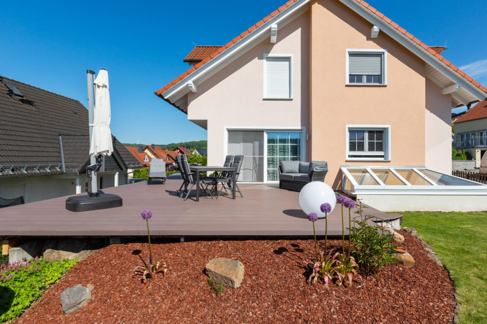 Modern Wood Terrace on a hill