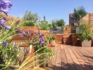 5_3 Wooden terrace with tropical plants