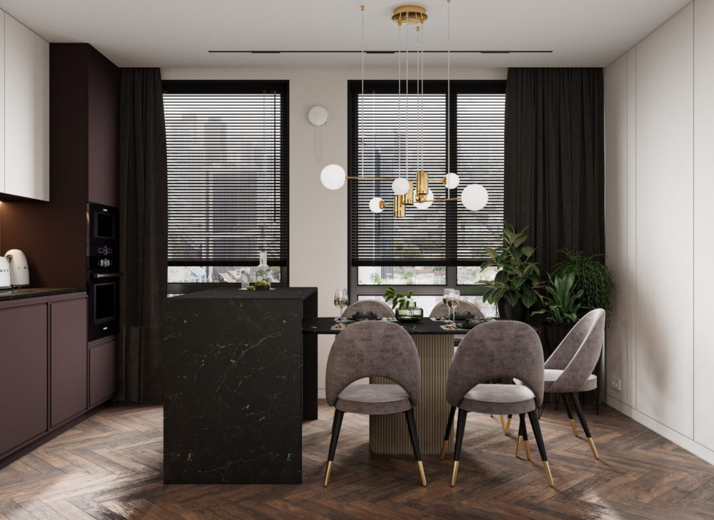 150+ Black Modern Kitchen Ideas: Amazing design for dining room